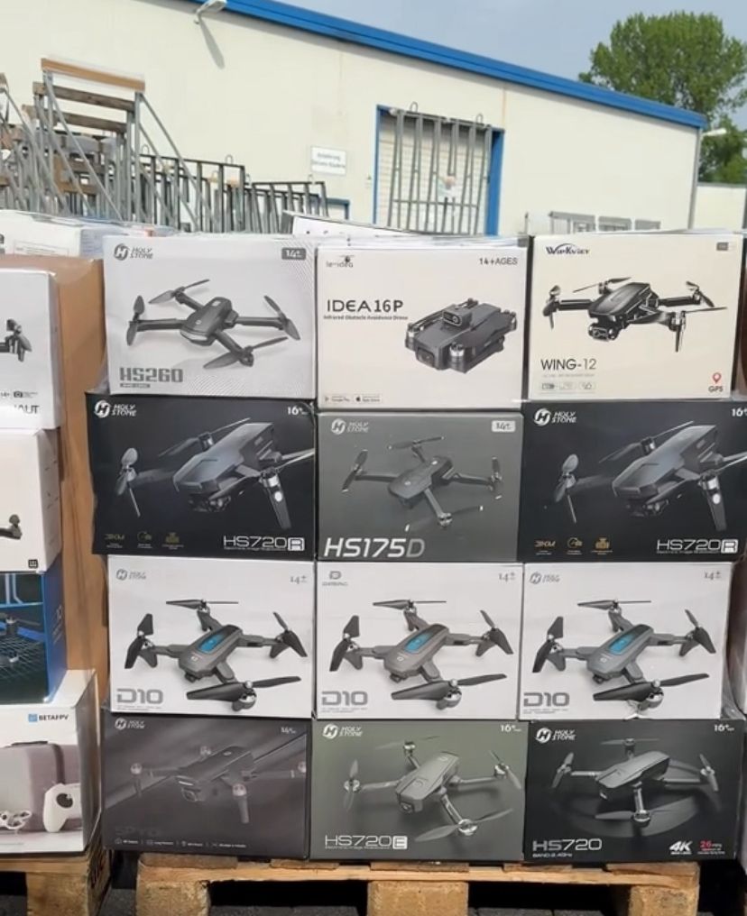 Palette de 65 à 80 drones dernière génération – Caméra HD/4K, retour auto & pliable – 72 pièces – Grade A — photo 1