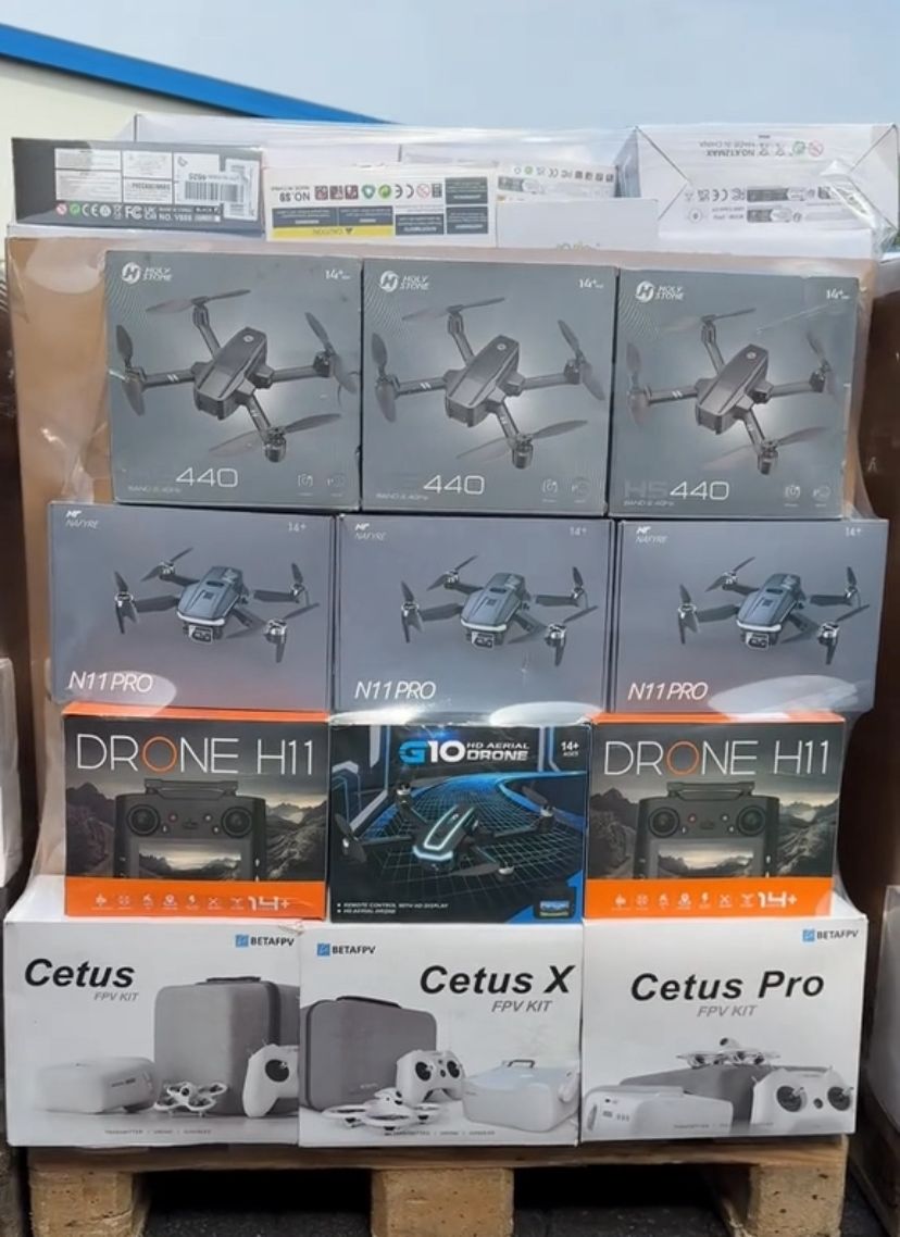 Palette de 65 à 80 drones dernière génération – Caméra HD/4K, retour auto & pliable – 72 pièces – Grade A — photo 3