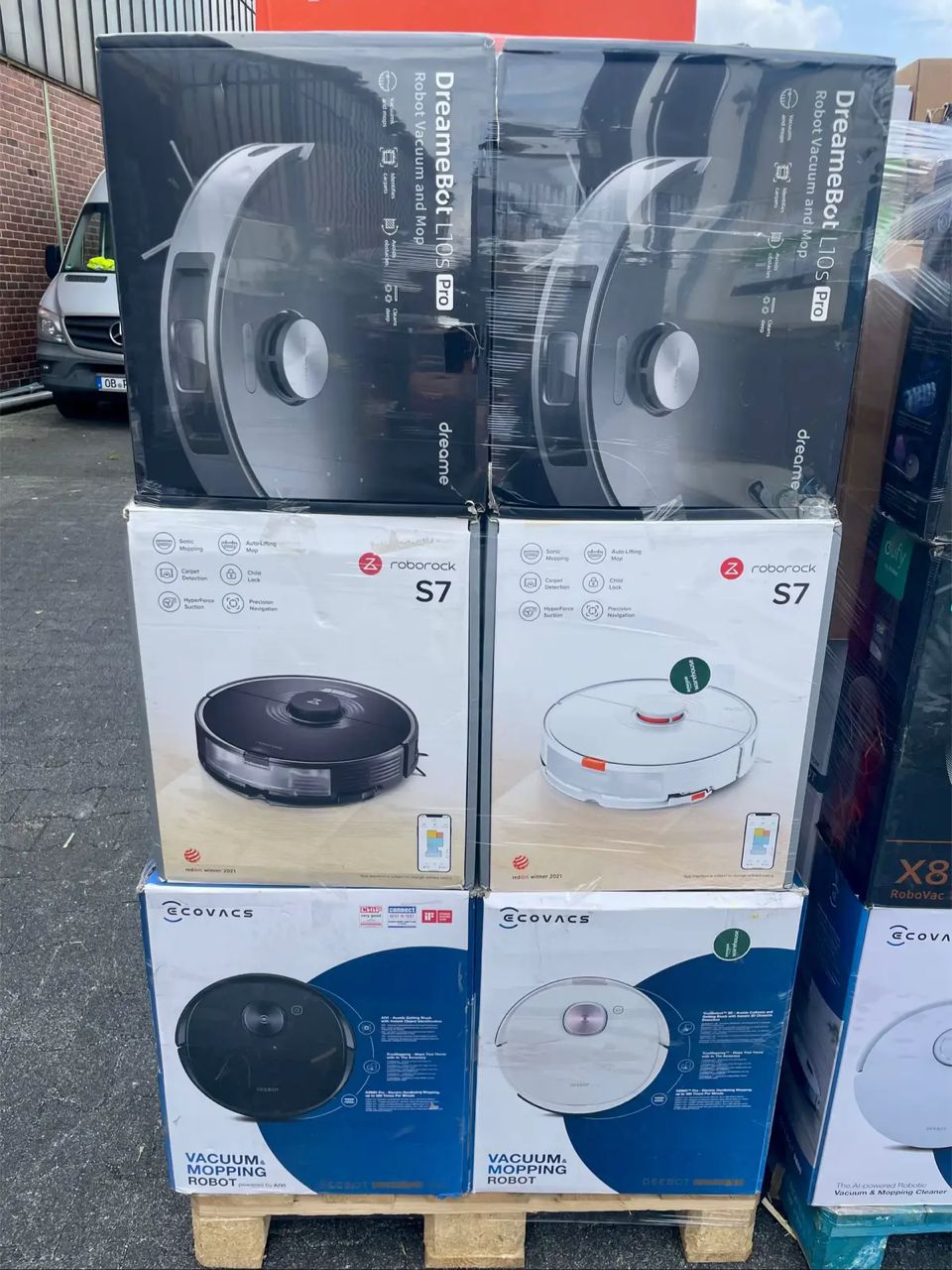 Palette de robots aspirateurs laveurs intelligents – Dreame, Roborock & Ecovacs – 10 à 12 unités – Grade A — photo 4